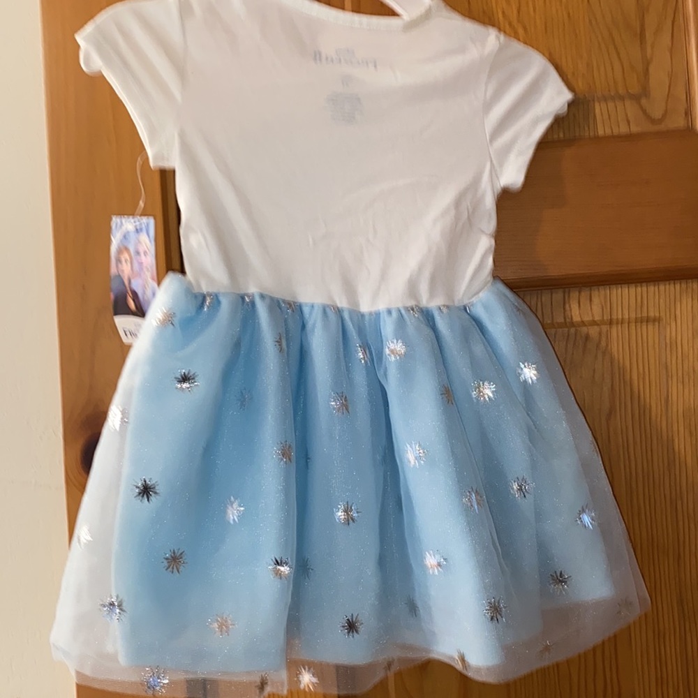 Disney Frozen II Elsa Wake Your Spirit Horse Princess Glitter Snowflake Dress 2T - Picture 5 of 8